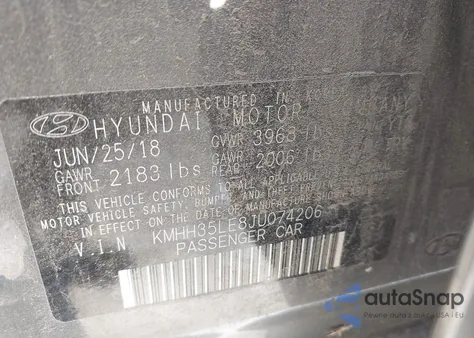 2018 Hyundai Elantra Gt from USA, damaged, VIN KMHH35LE8JU074206